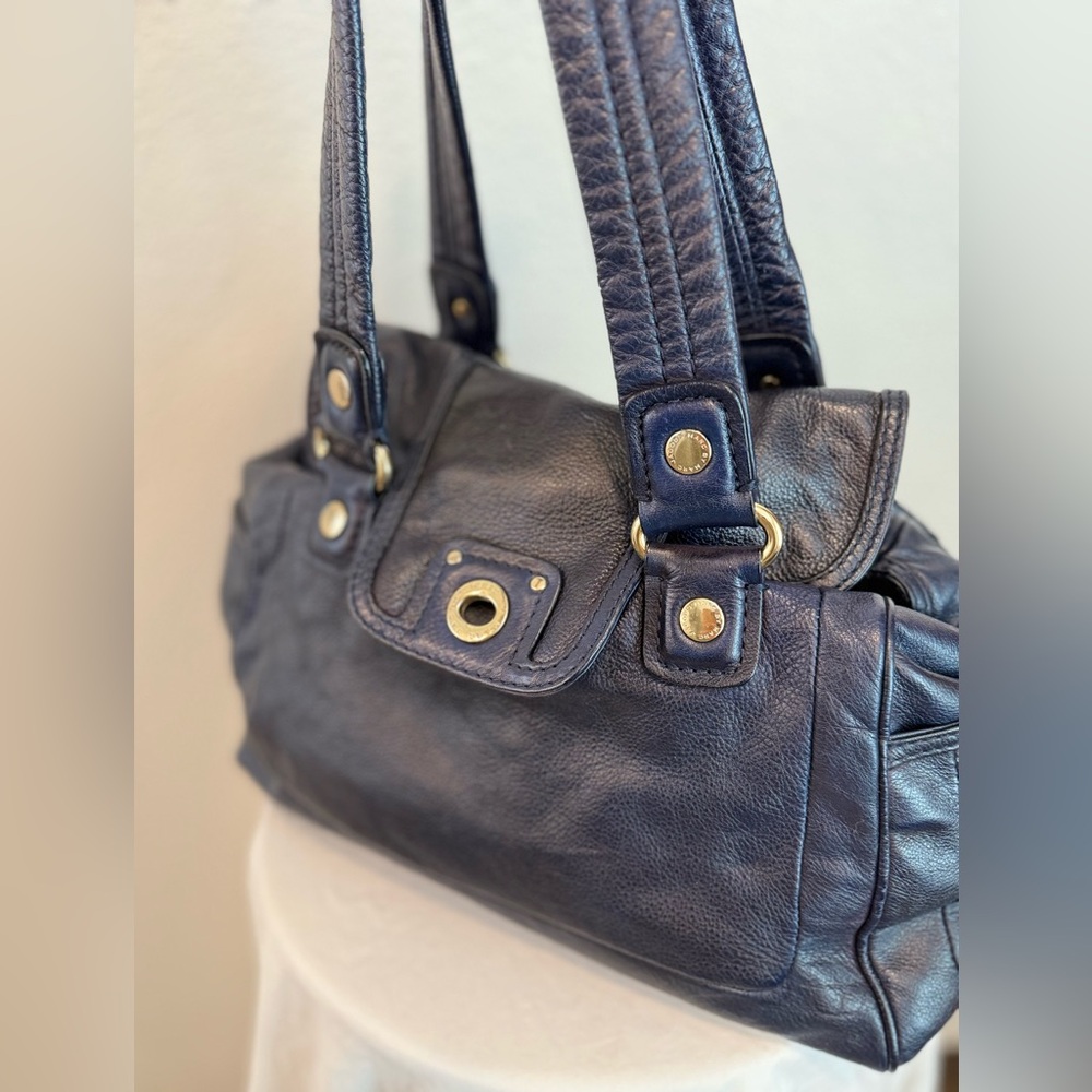 Marc Jacobs Dark Blue Leather Shoulder Bag